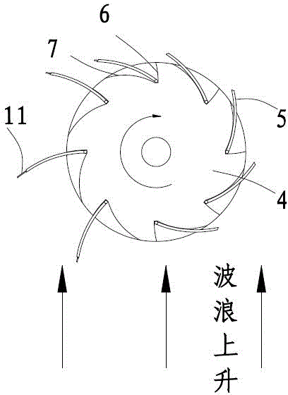 Ocean wave energy power generation device