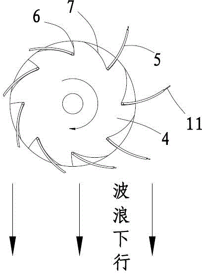 Ocean wave energy power generation device