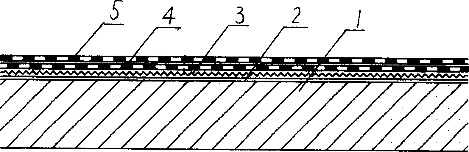 Laminated composite water-proof structure with double side self adhesive water-proof coil as base layer and its construction method