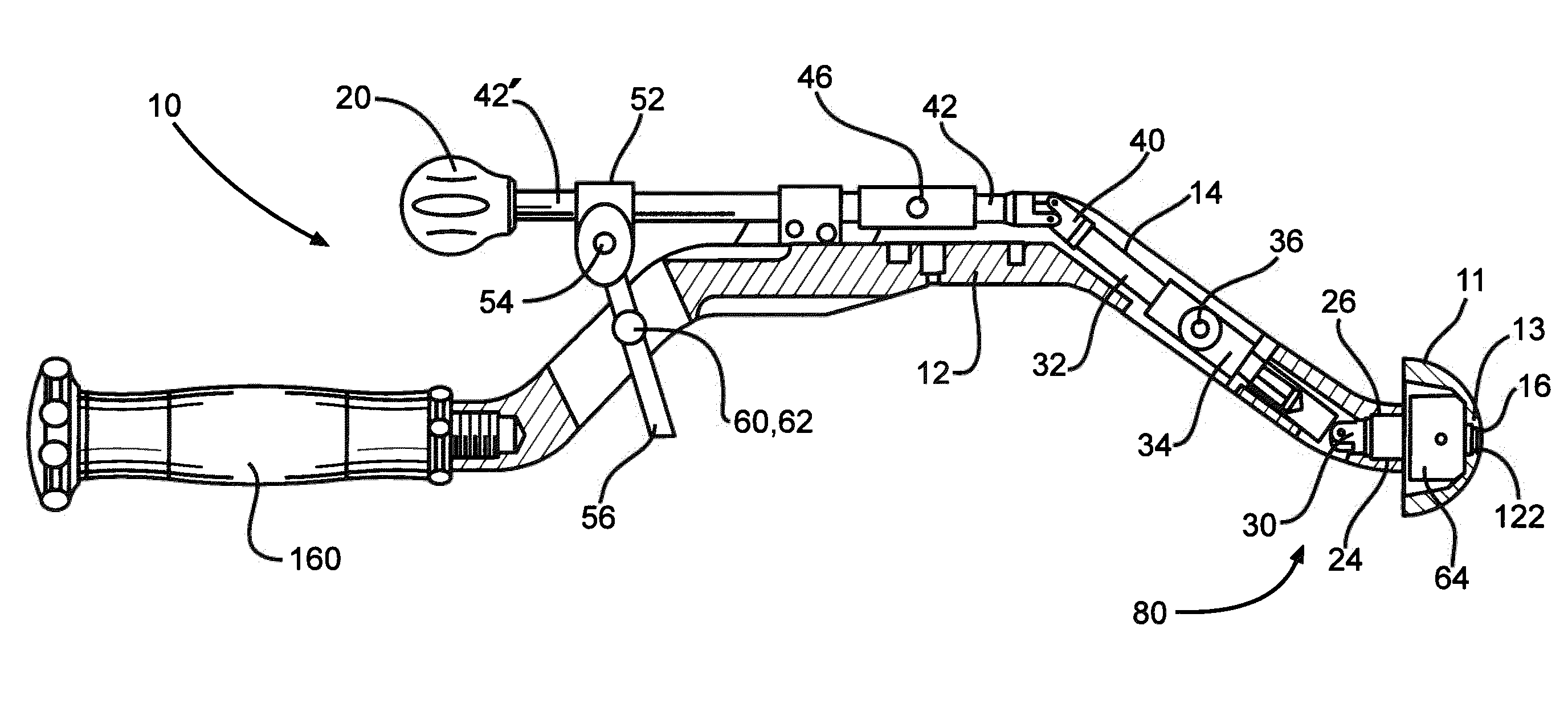 Inserter for minimally invasive joint surgery having interchangeable thread