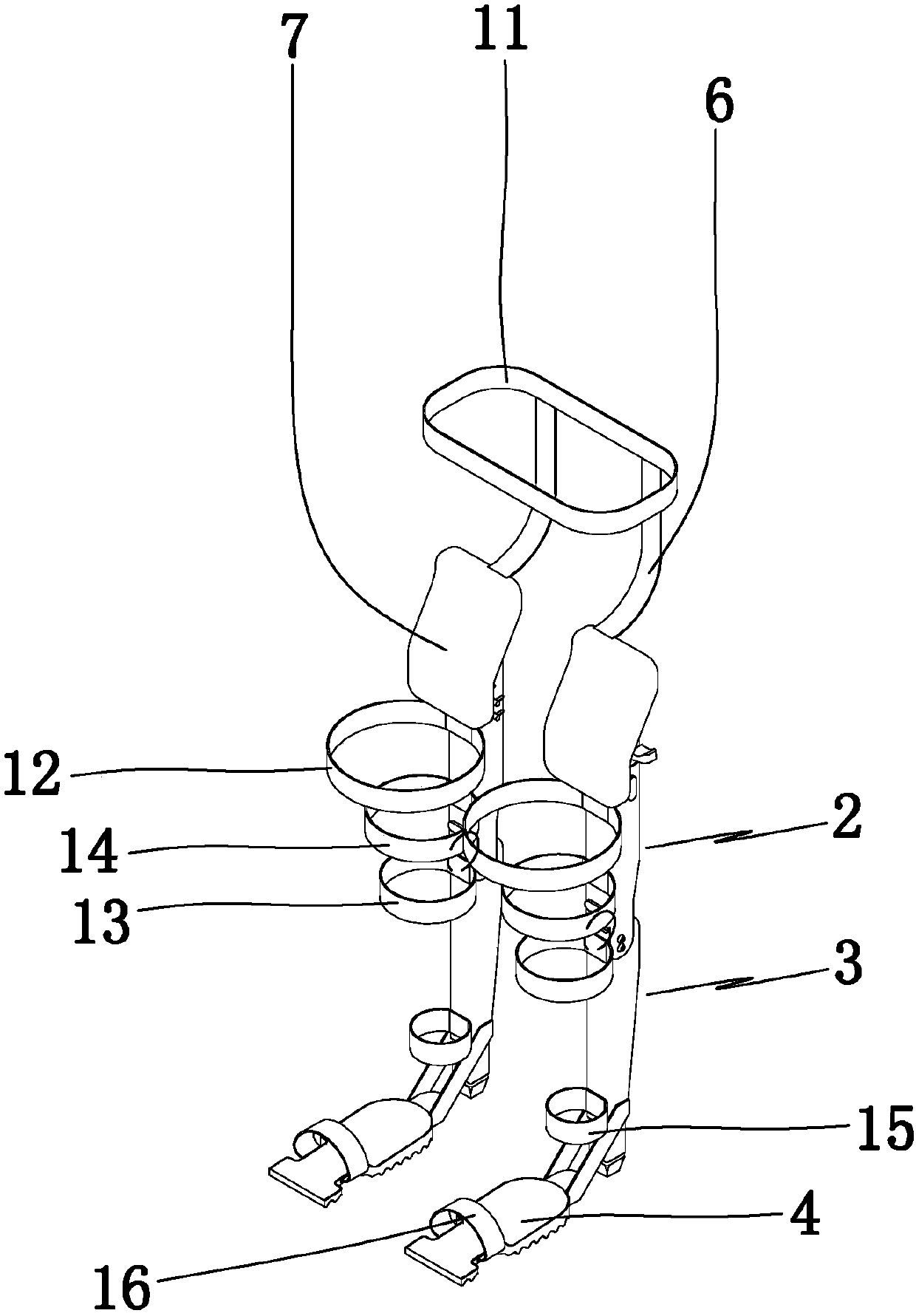 Gear positioning type exoskeleton chair