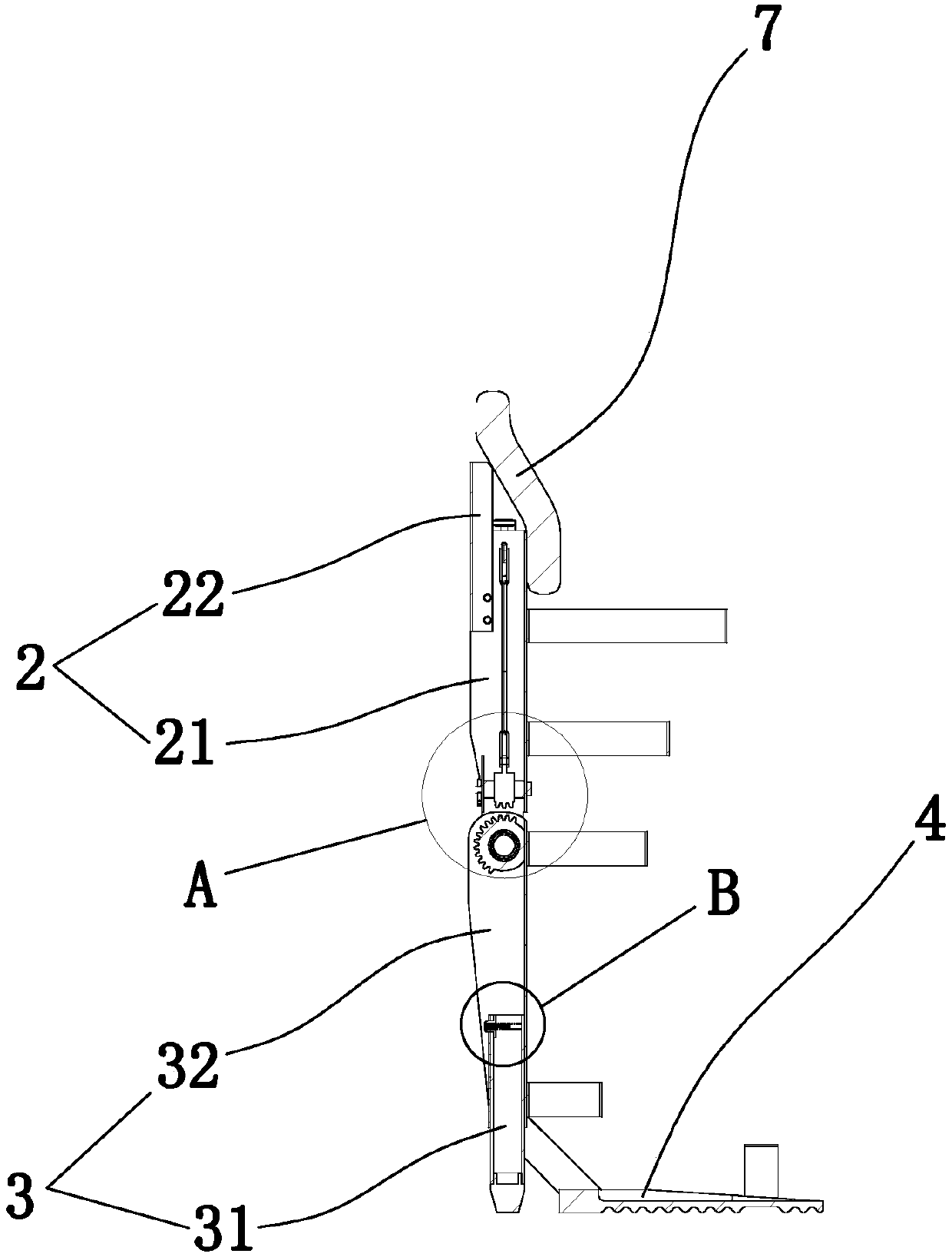 Gear positioning type exoskeleton chair