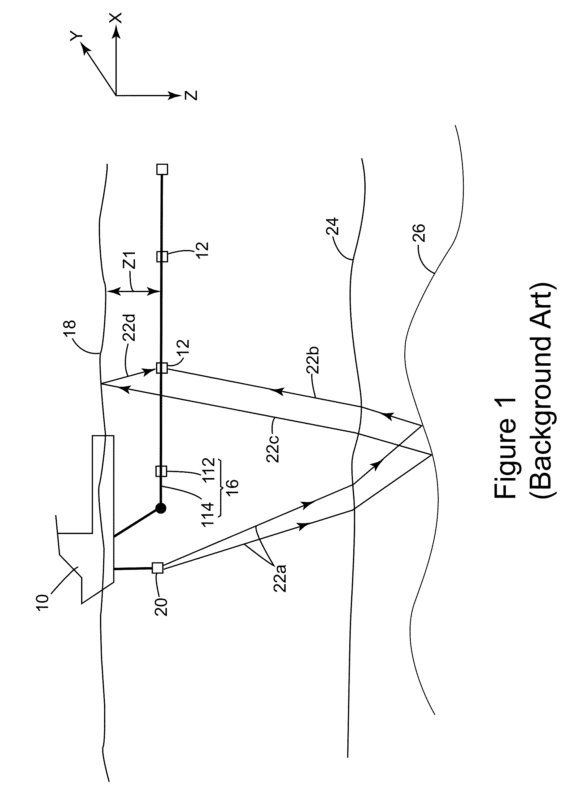 Device and method for deghosting variable depth streamer data including particle motion data