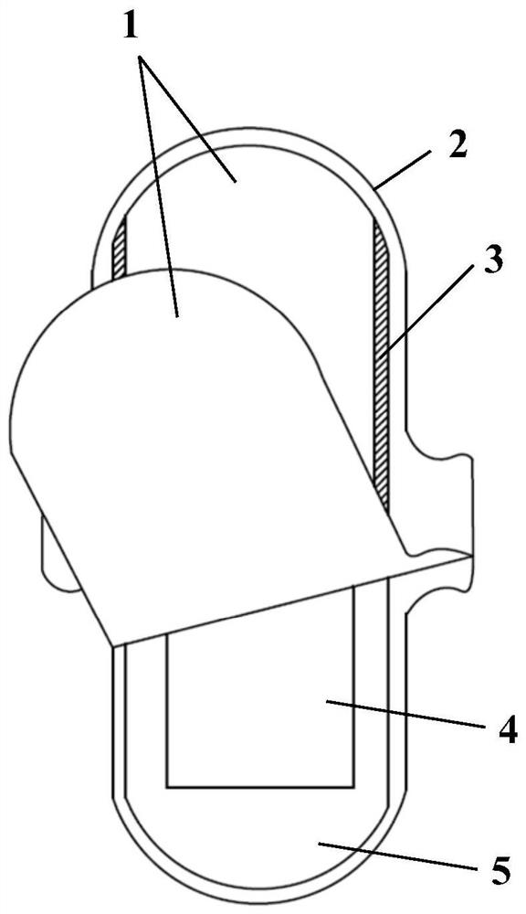 Separated sanitary absorption article