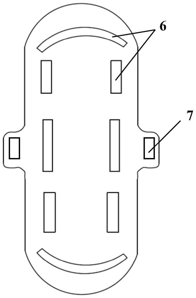 Separated sanitary absorption article