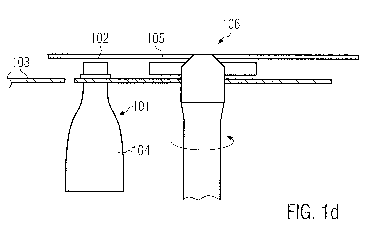 Air conveyor with a device for orienting bottles vertically