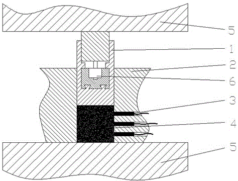 Pressure and temperature precisely controllable hot pressing molding device for friction material