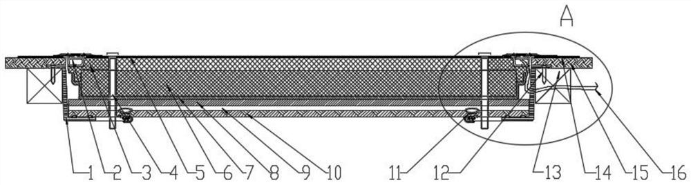 Heat insulation and noise reduction access cover assembly with atmosphere lamp for passenger car