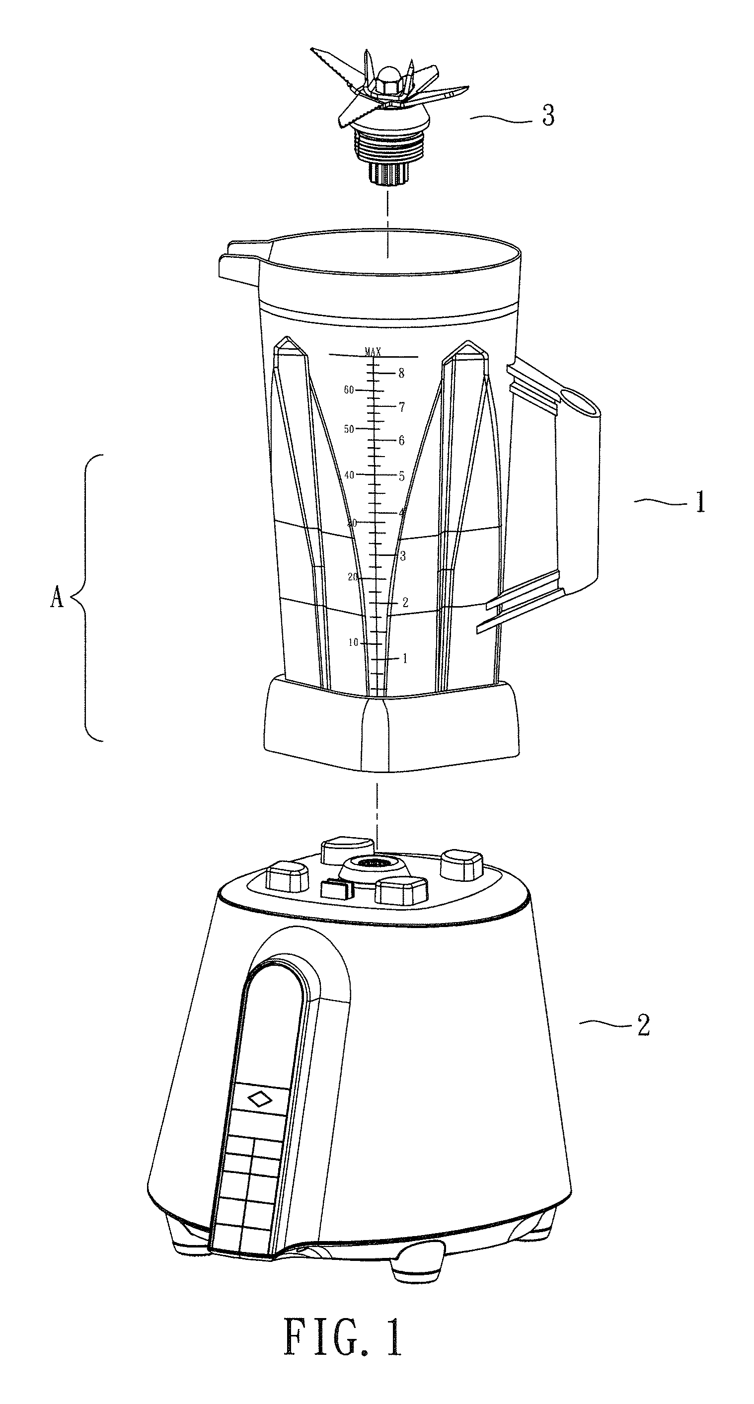 Blenderblade assembly and shaft assembly thereof