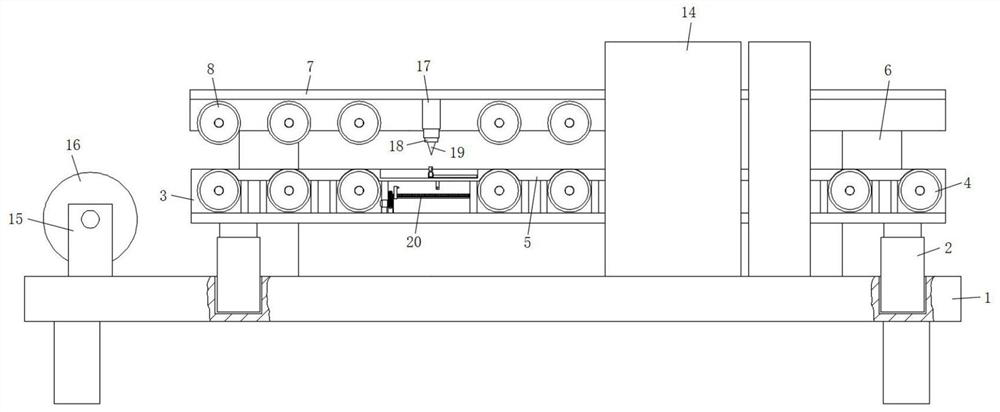 Fixed-length slitting device for strip brush machining