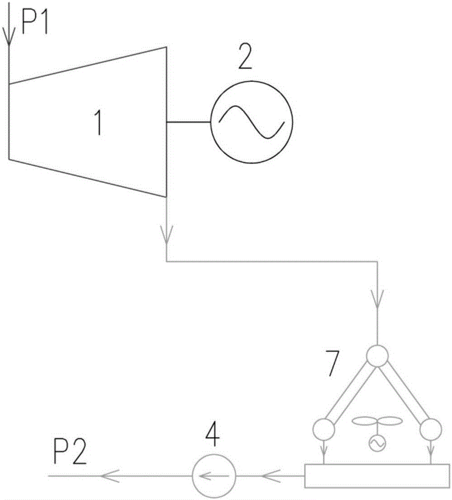 Combined-cycle indirect air cooling system