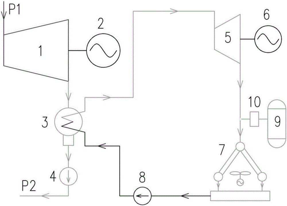 Combined-cycle indirect air cooling system