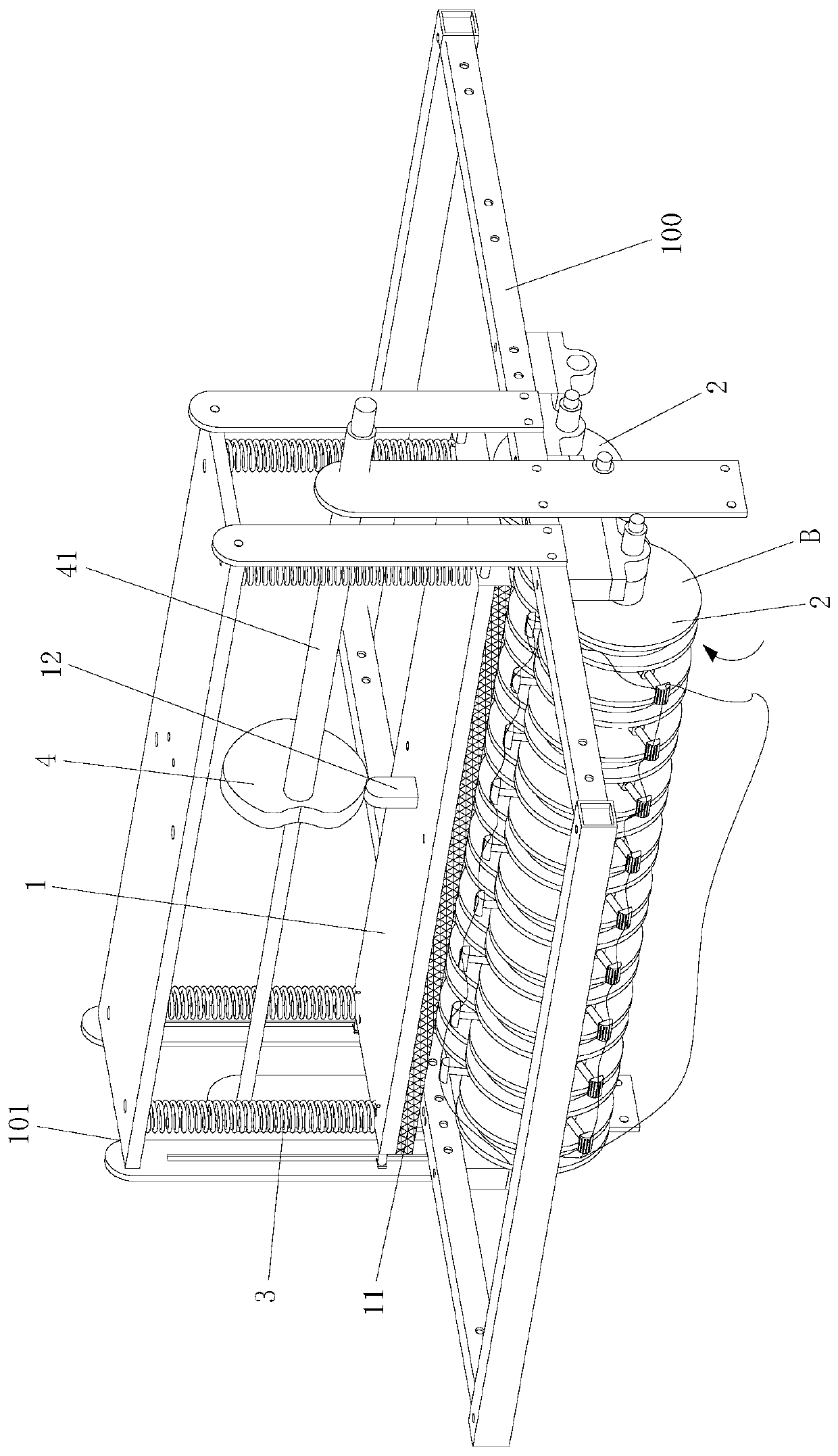 Film-soil separating device for farmland residual film recycling