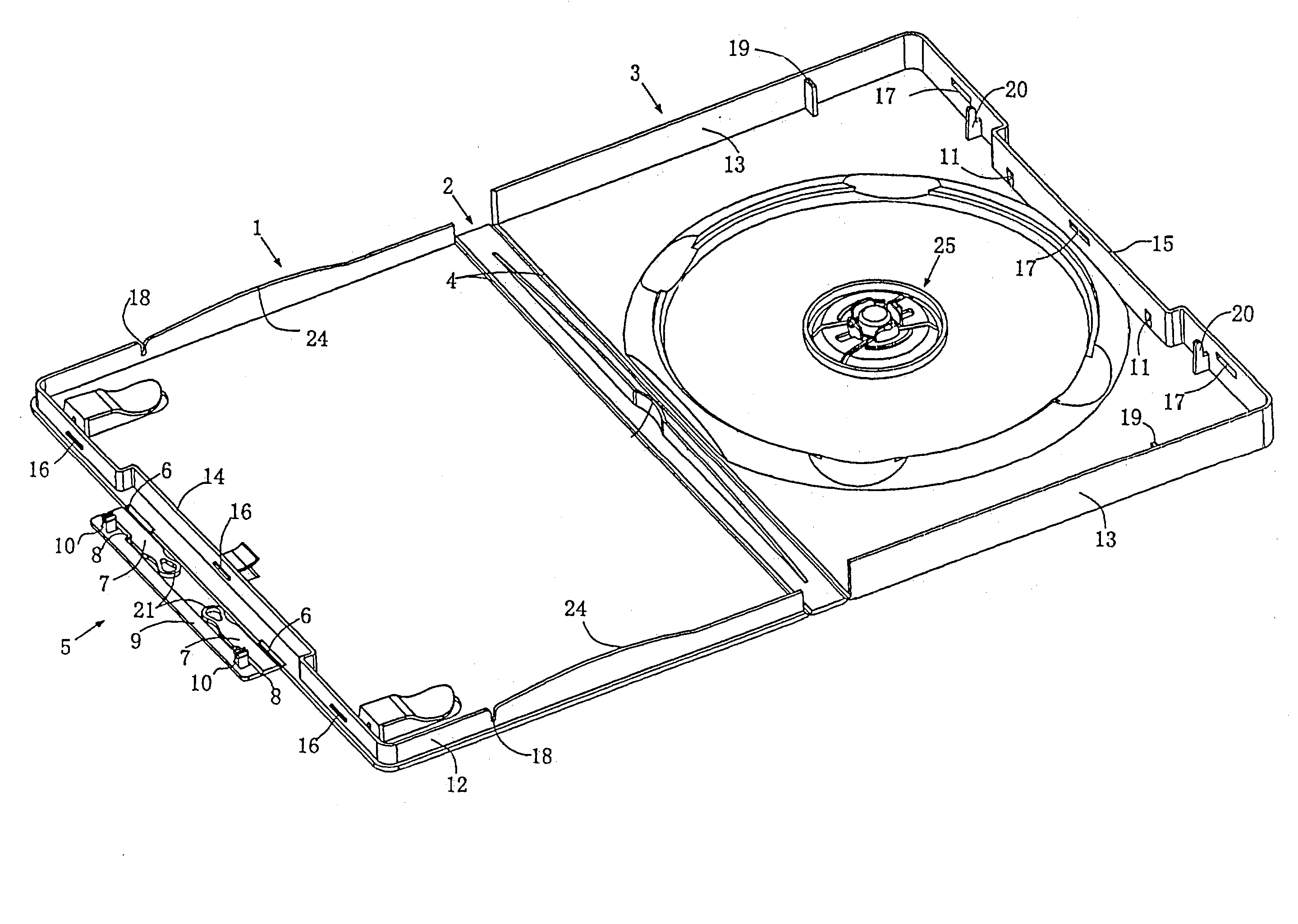 Security type disc storage case