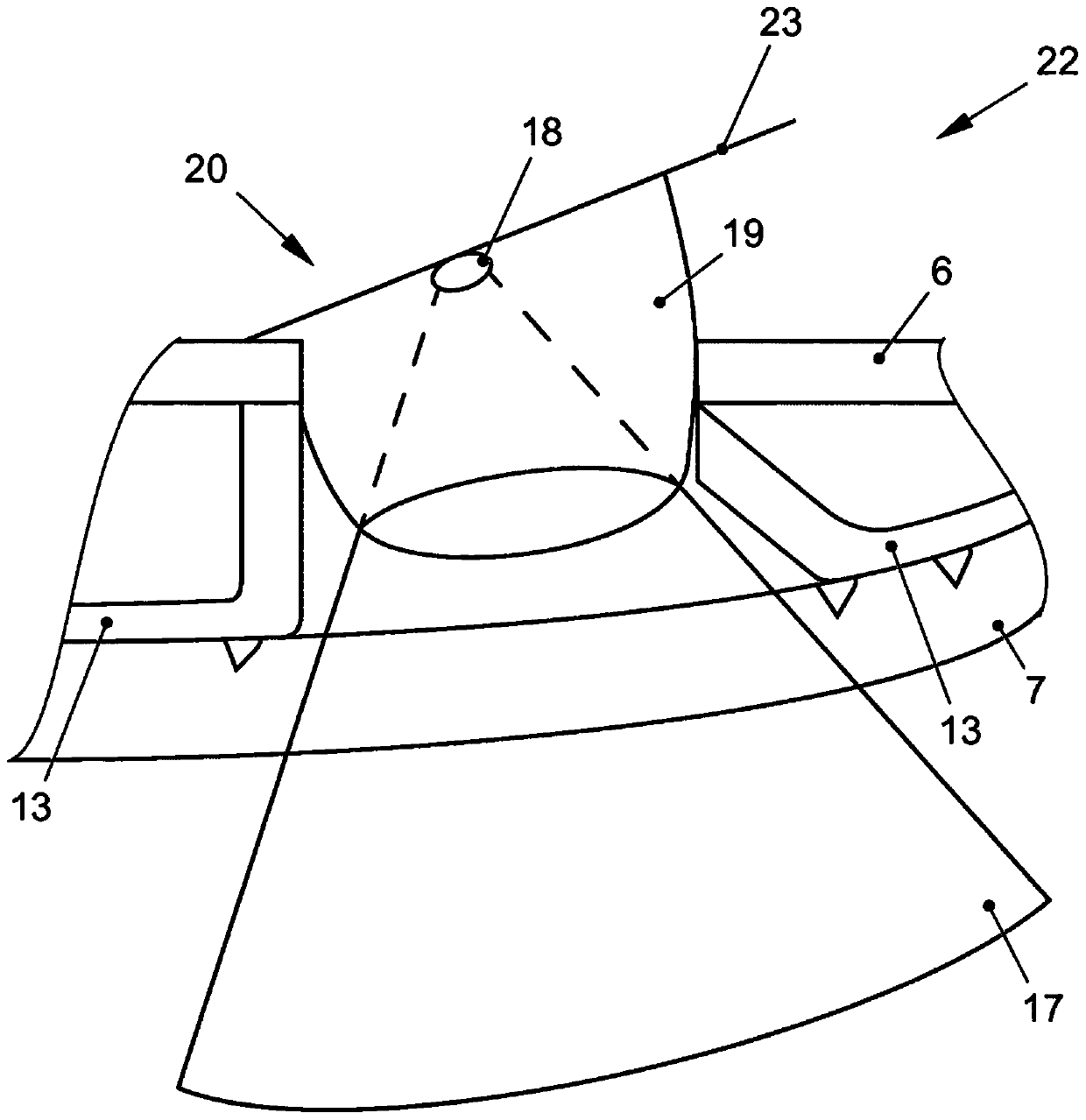 Vehicle lighting device for lighting the interior of a vehicle