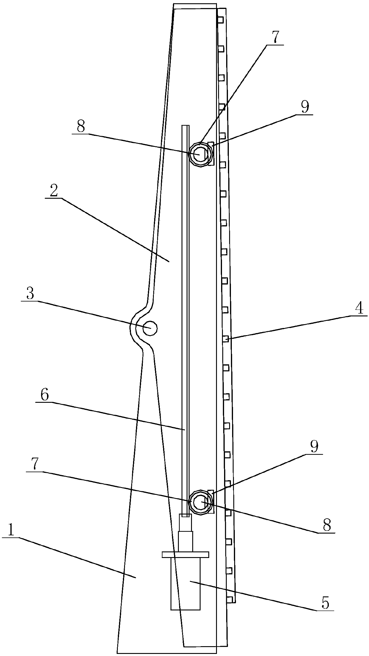 Floating type positioning mechanism used for automatic insertion plate at end portion of integrated structural steel