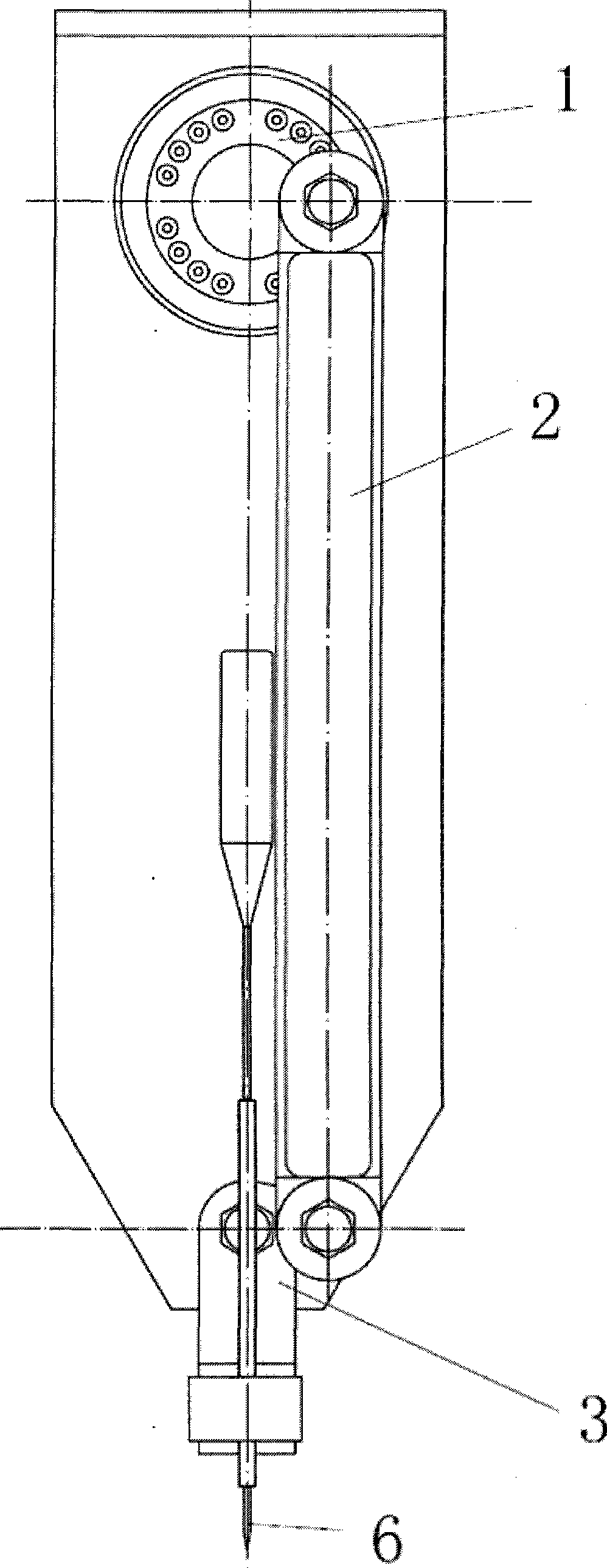 Operation robot needle-insertion positioning device under magnetic sensor environment