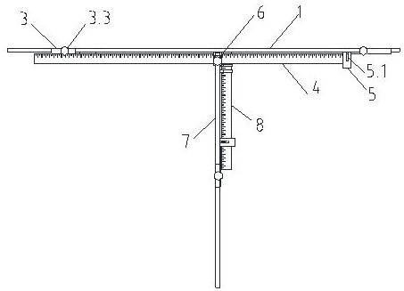 Bent pipe type vibration reduction connecting pipe measuring device and method