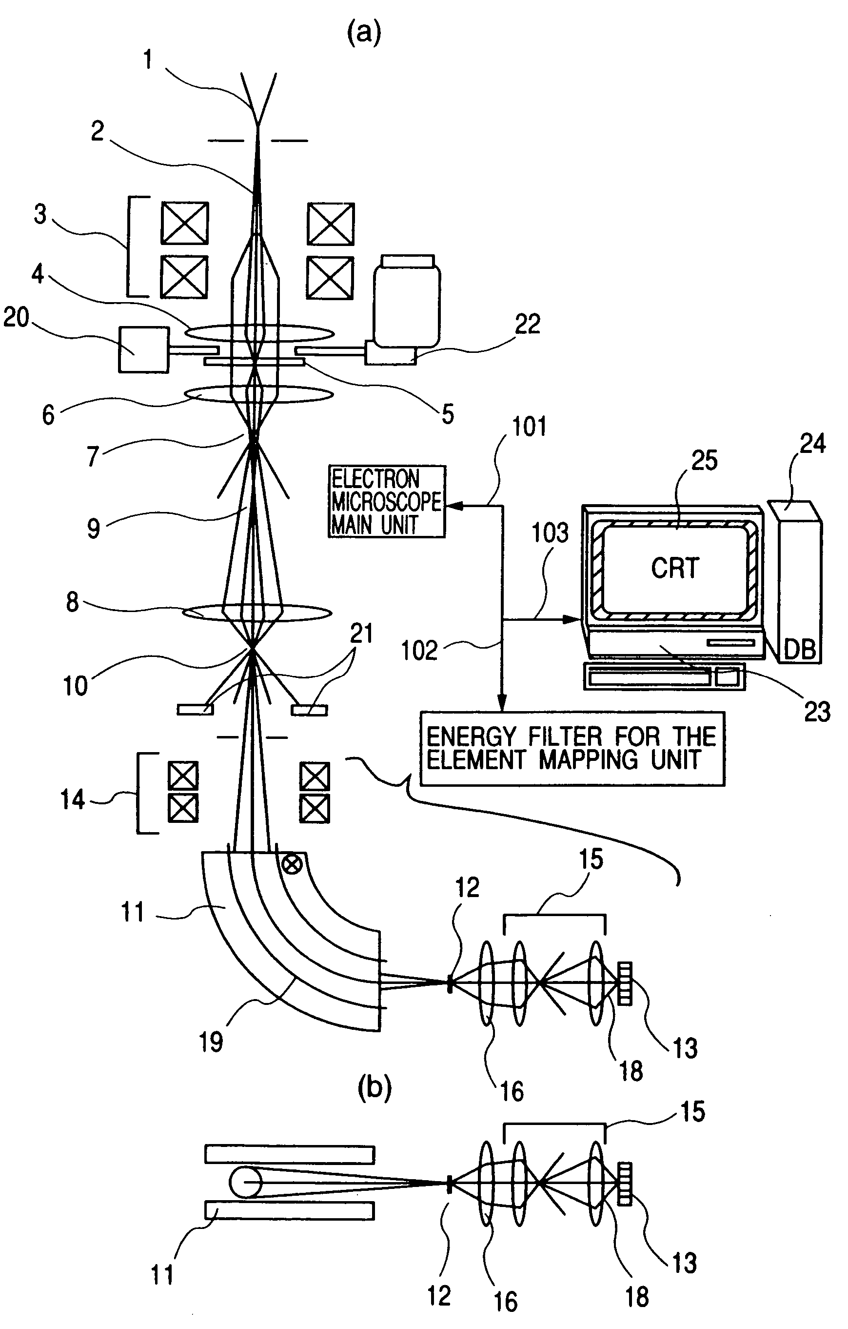 Element mapping unit, scanning transmission electron microscope, and element mapping method