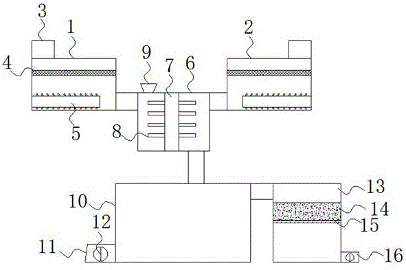 Device for mixing, reclaiming and recycling steel waste water and municipal sewage