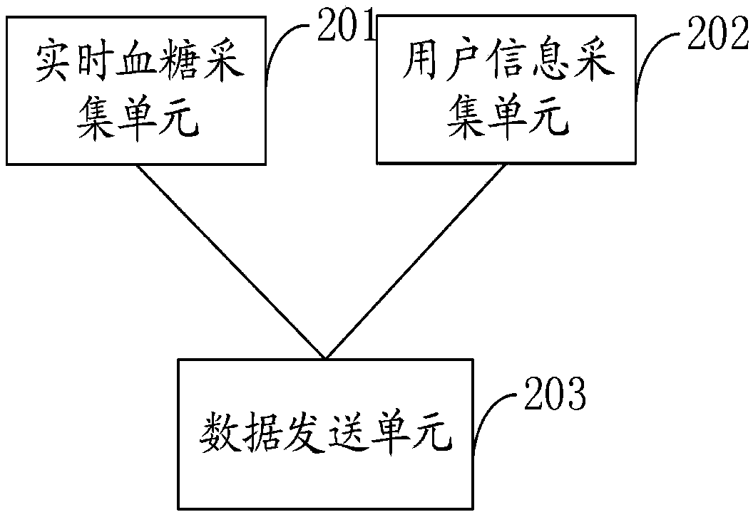 Type-1 diabetes monitoring system based on blood glucose monitoring and application in disease monitoring system