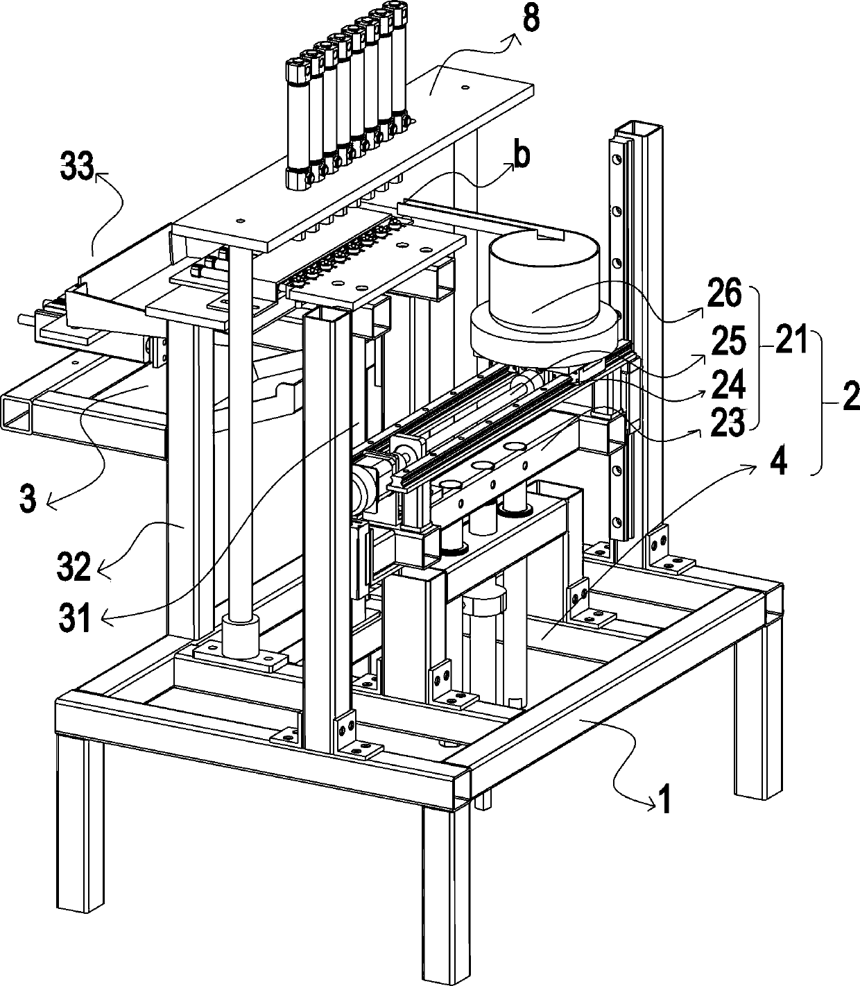 Automatic feeding and discharging device and airtight detection device of infusion connector