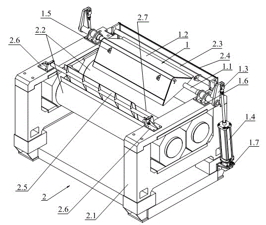 Open mill material pressing mechanism and open mill