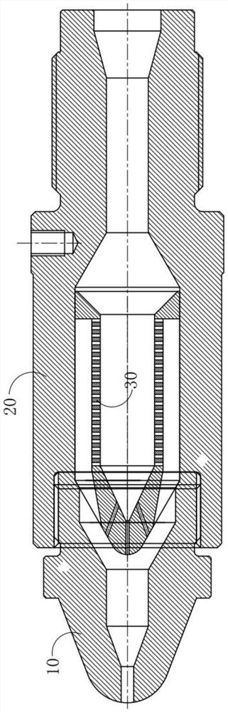 Filtering nozzle