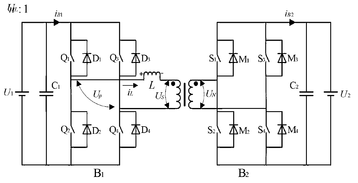 Method for controlling drive pulses of DAB type bidirectional isolation DC-DC converter