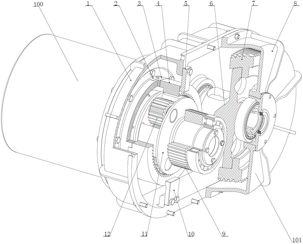 An electric vehicle transmission system