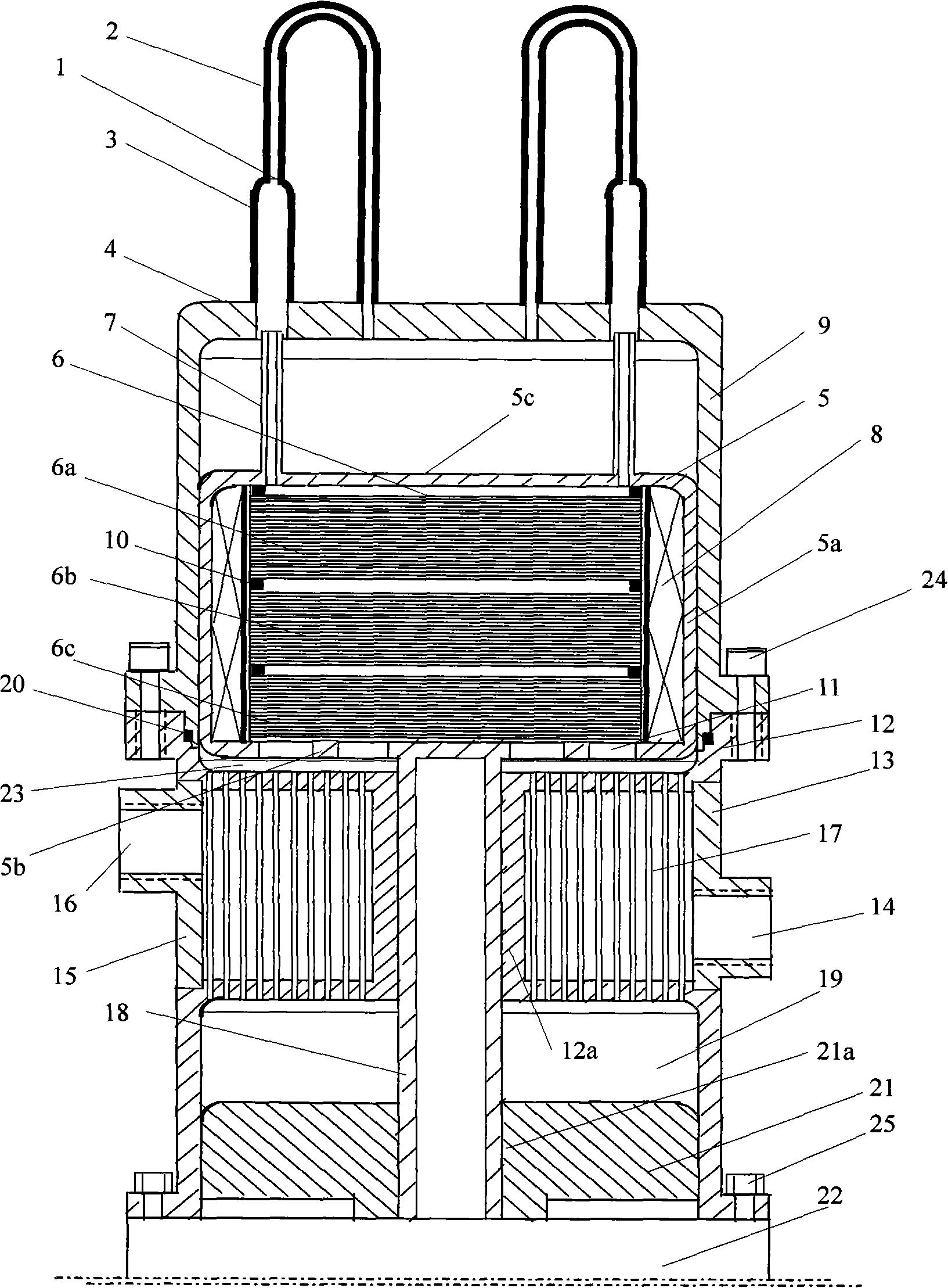 Gas distribution piston type Stirling engine