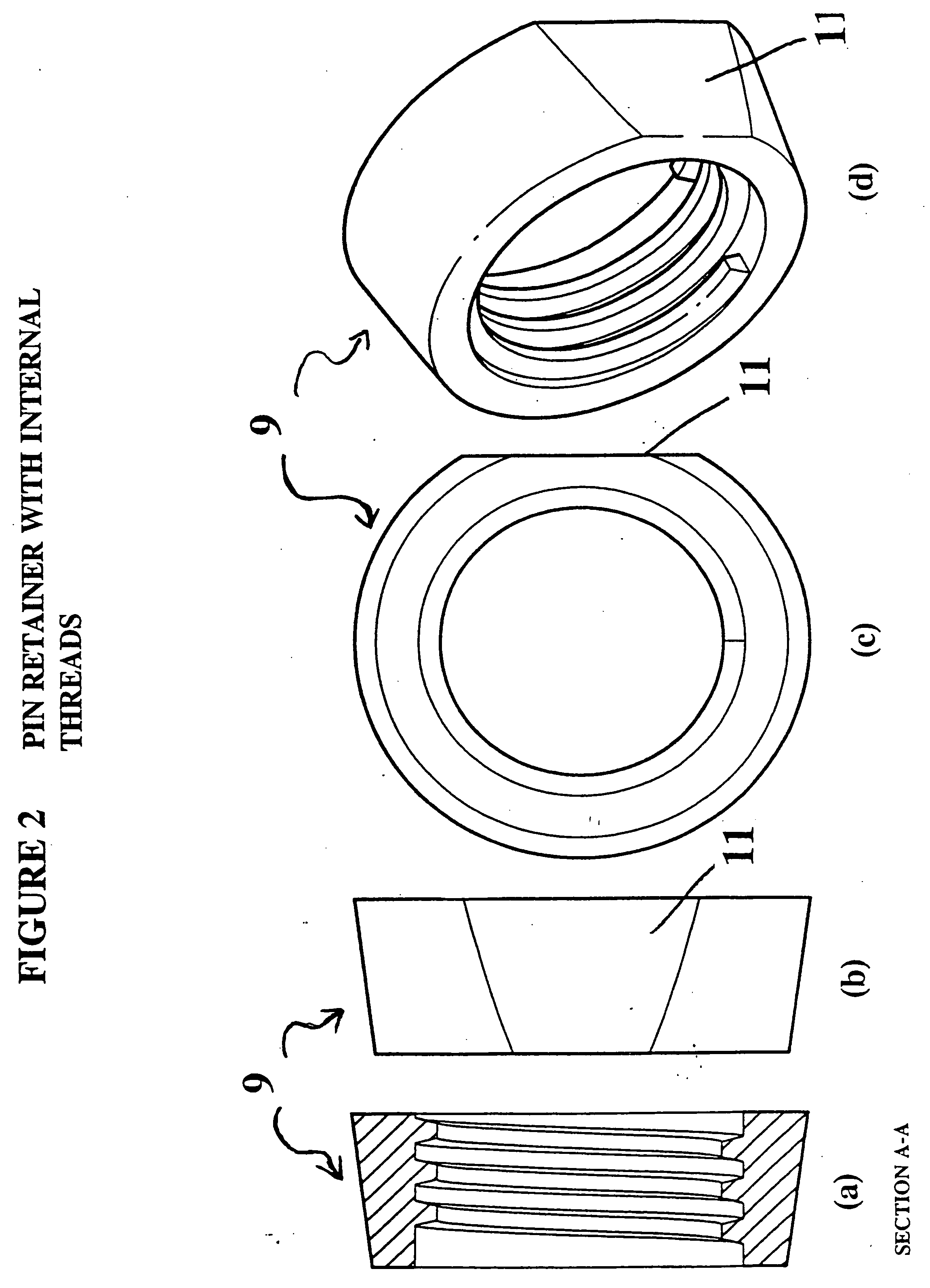 Torque locking system for fastening a wear member to a support structure