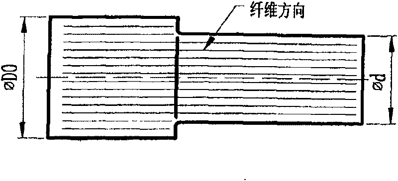 Method for producing wind-electricity principal axis by gathering stock full fibre upset forging