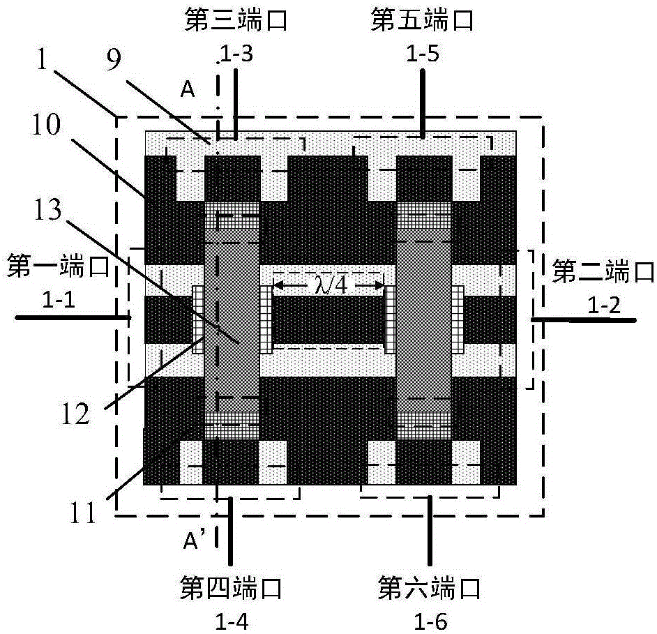 Clamped beam direct heating on-line type unknown frequency microwave phase detector