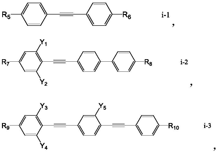 Bithiophene liquid crystal composition with large refractive index and application thereof