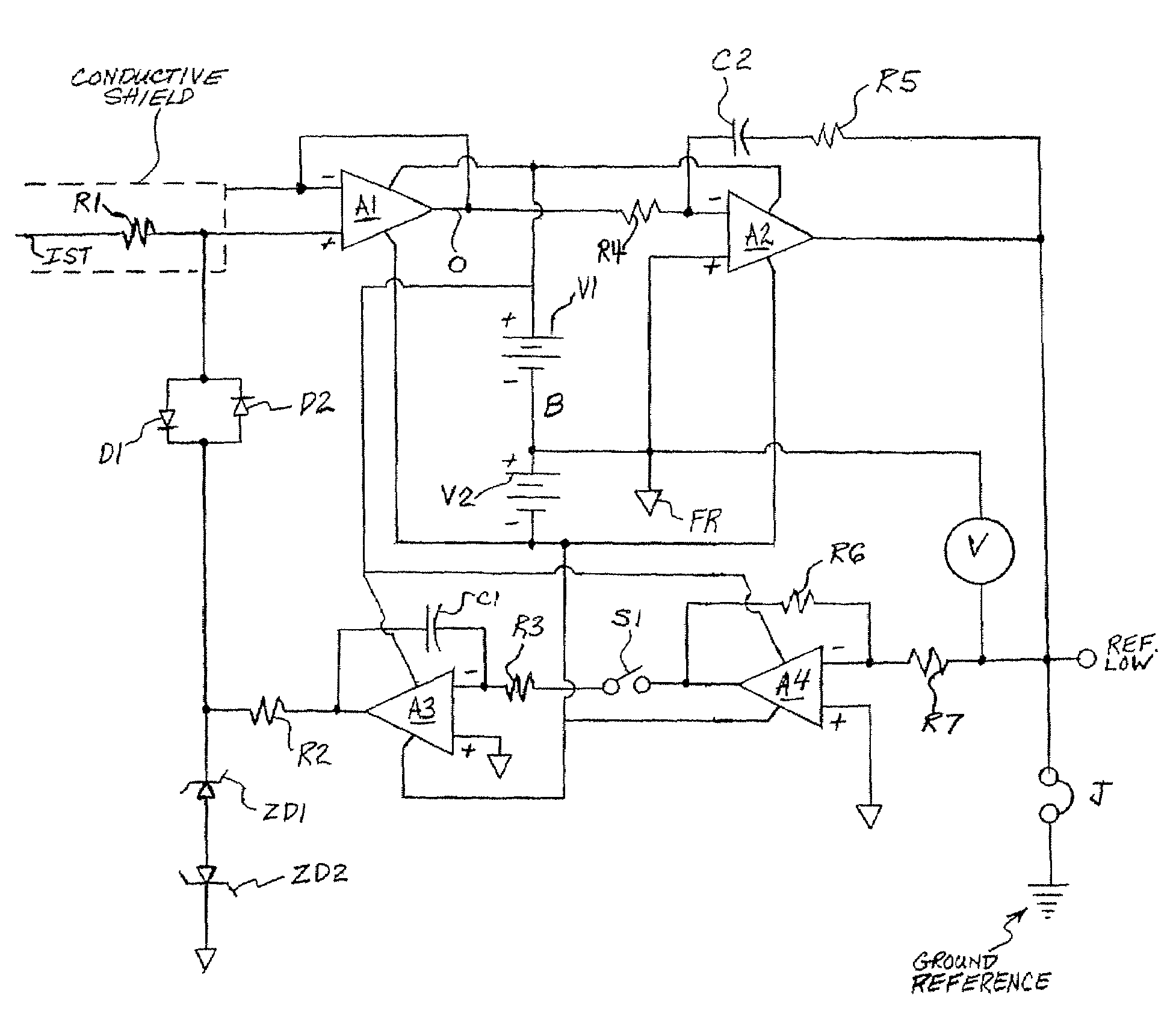 Electrostatic voltmeter