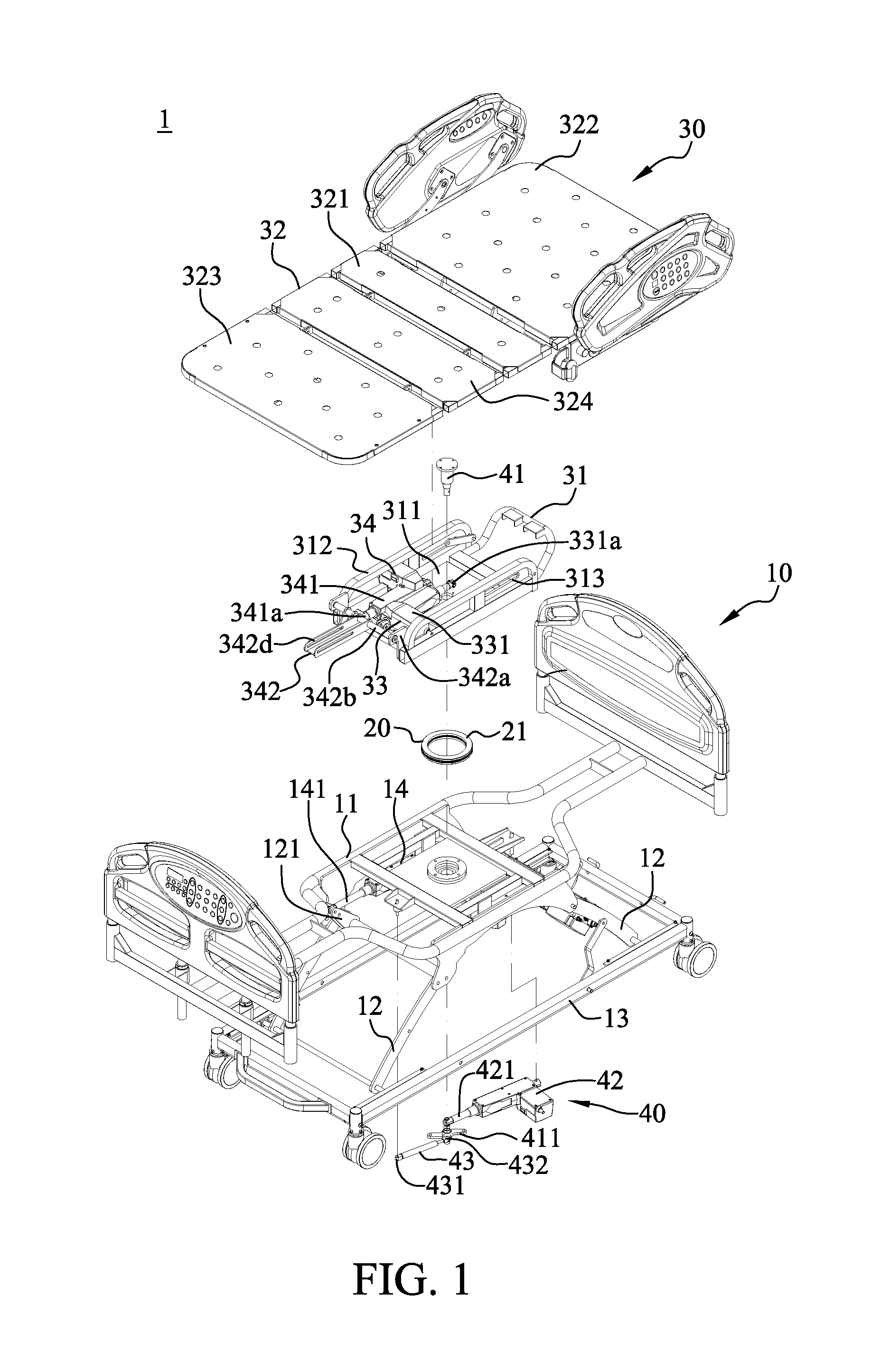 Rotating bed for medical care