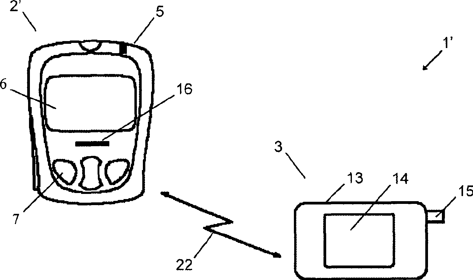 Method for transmitting data in a blood glucose system and corresponding blood glucose system