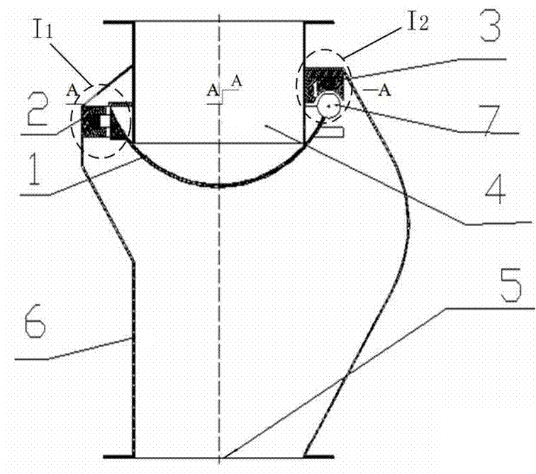 Gas-solid zero-leakage discharging sealing device