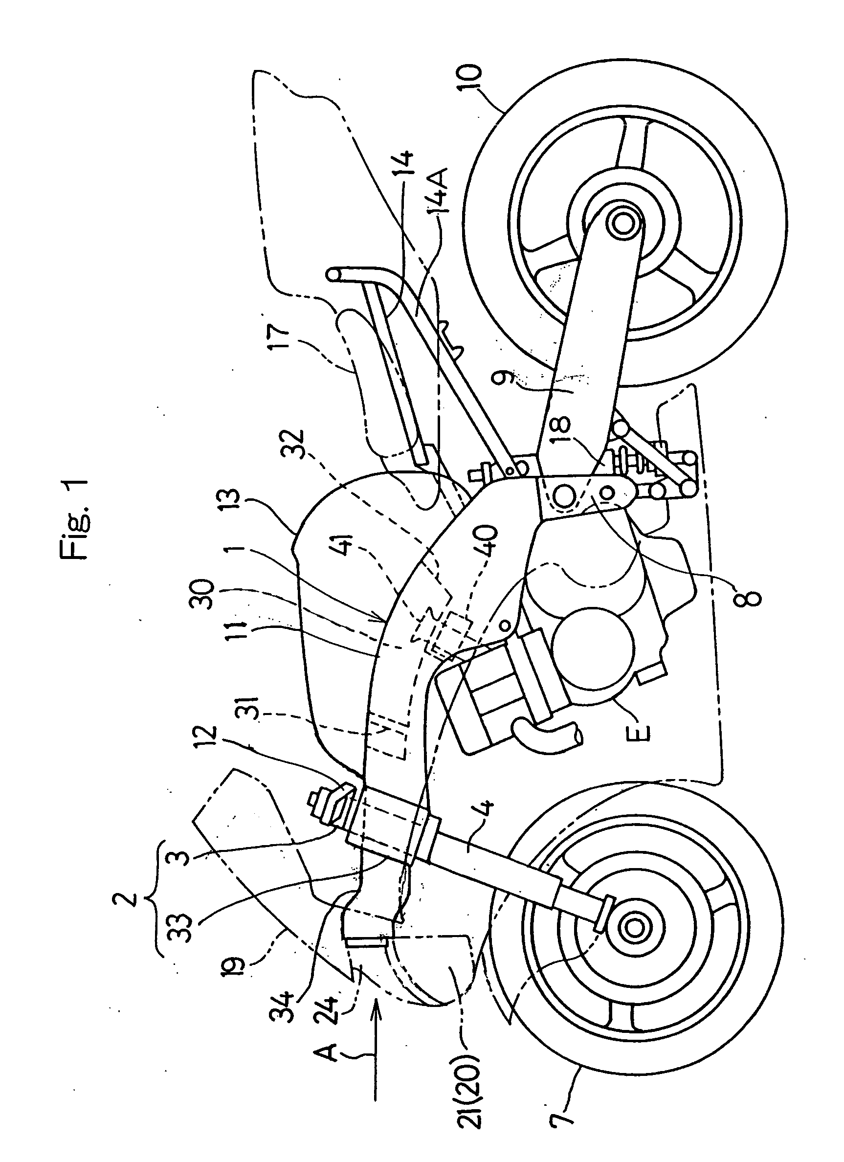 Air intake system for vehicle combustion engine