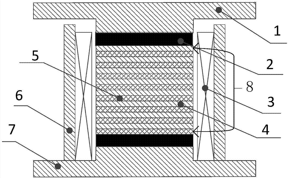 Bidirectional regulation type multilayer magneto-rheological elastomer shock absorber