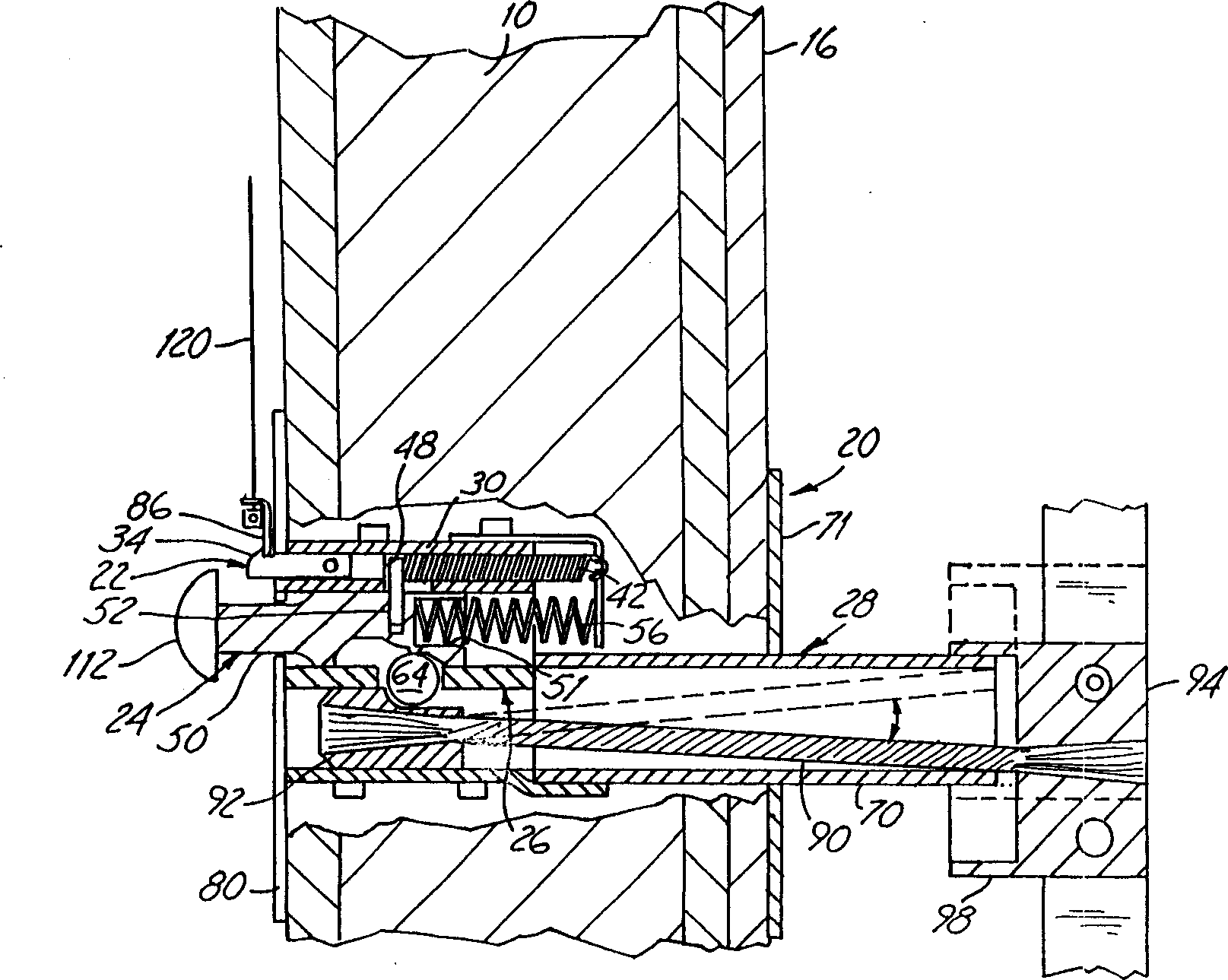 Security bar release mechanism