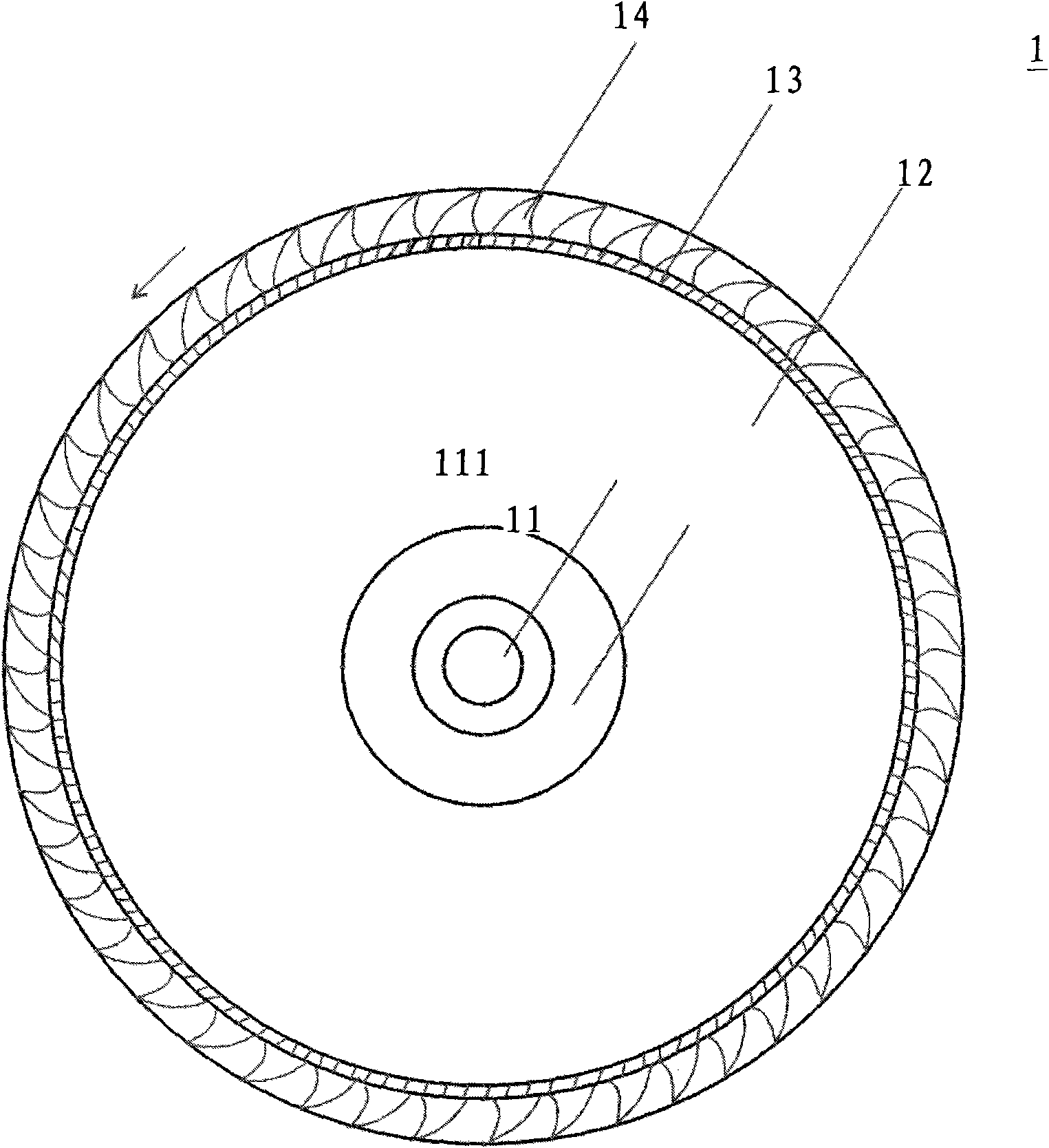 Curved saw wheel steamer