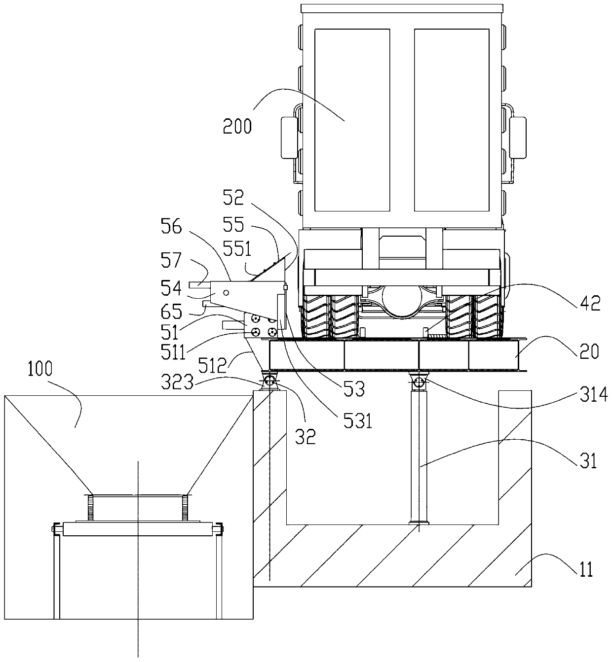 Lateral tilting preventive tipping gear