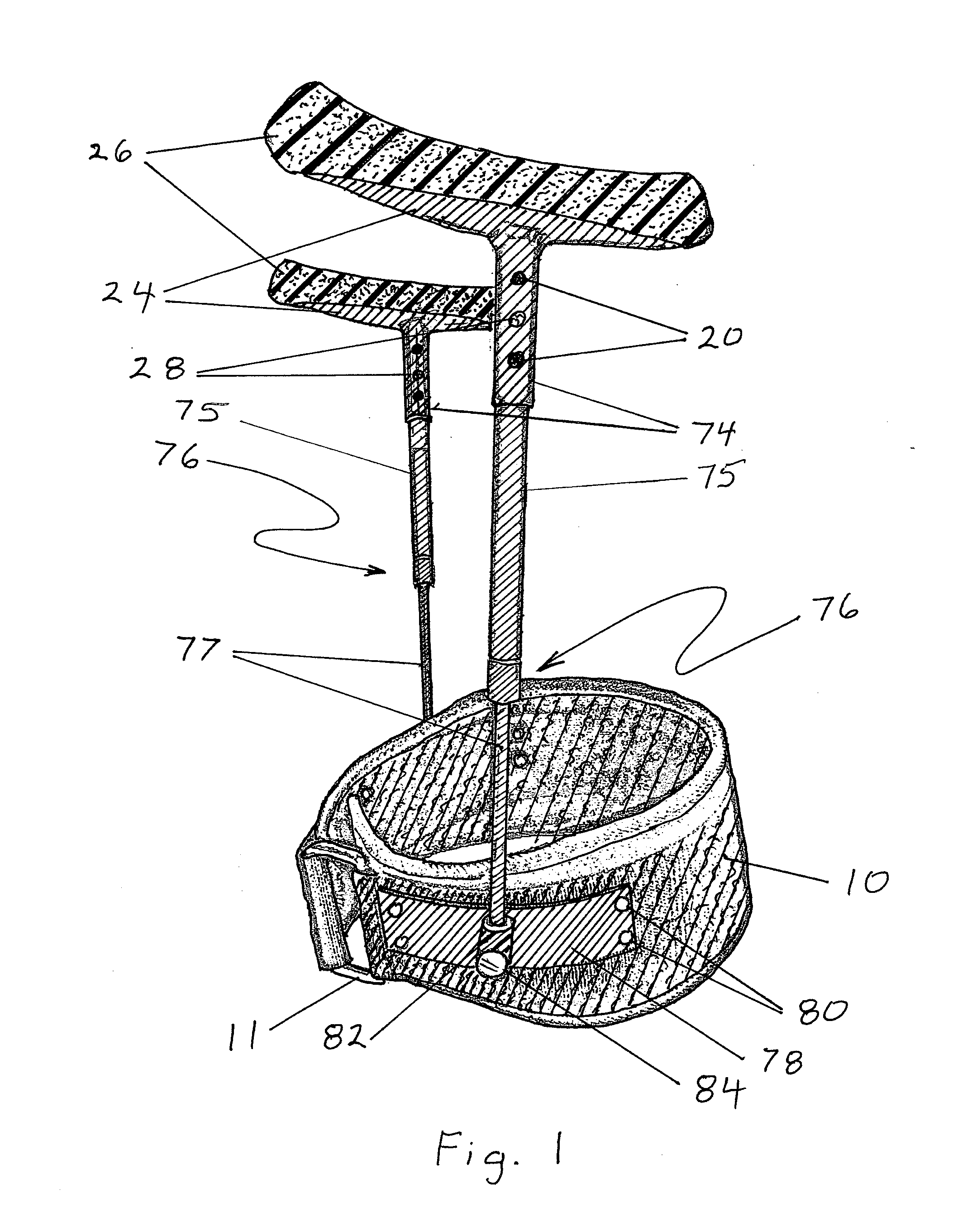 Wearable crutches