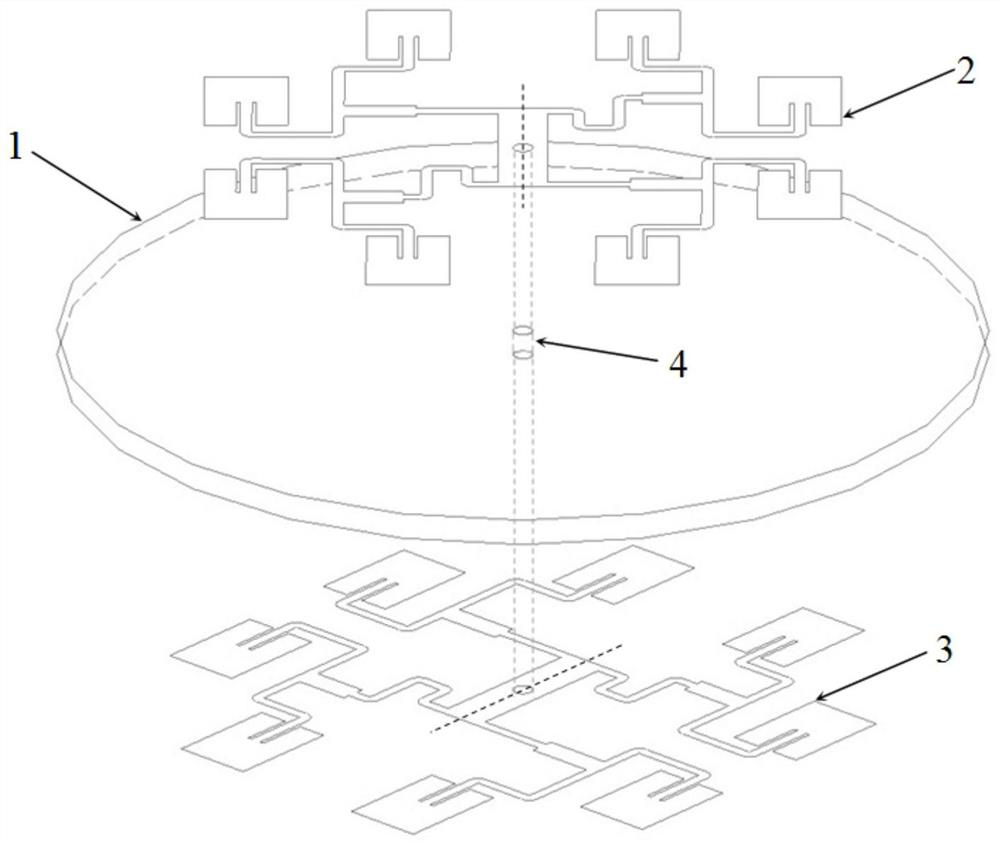 A dual-band vortex electromagnetic wave array antenna