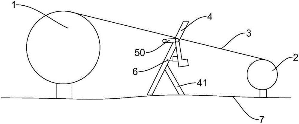 Slot disengagement protection device for hoist wire rope of magnetic conveyor