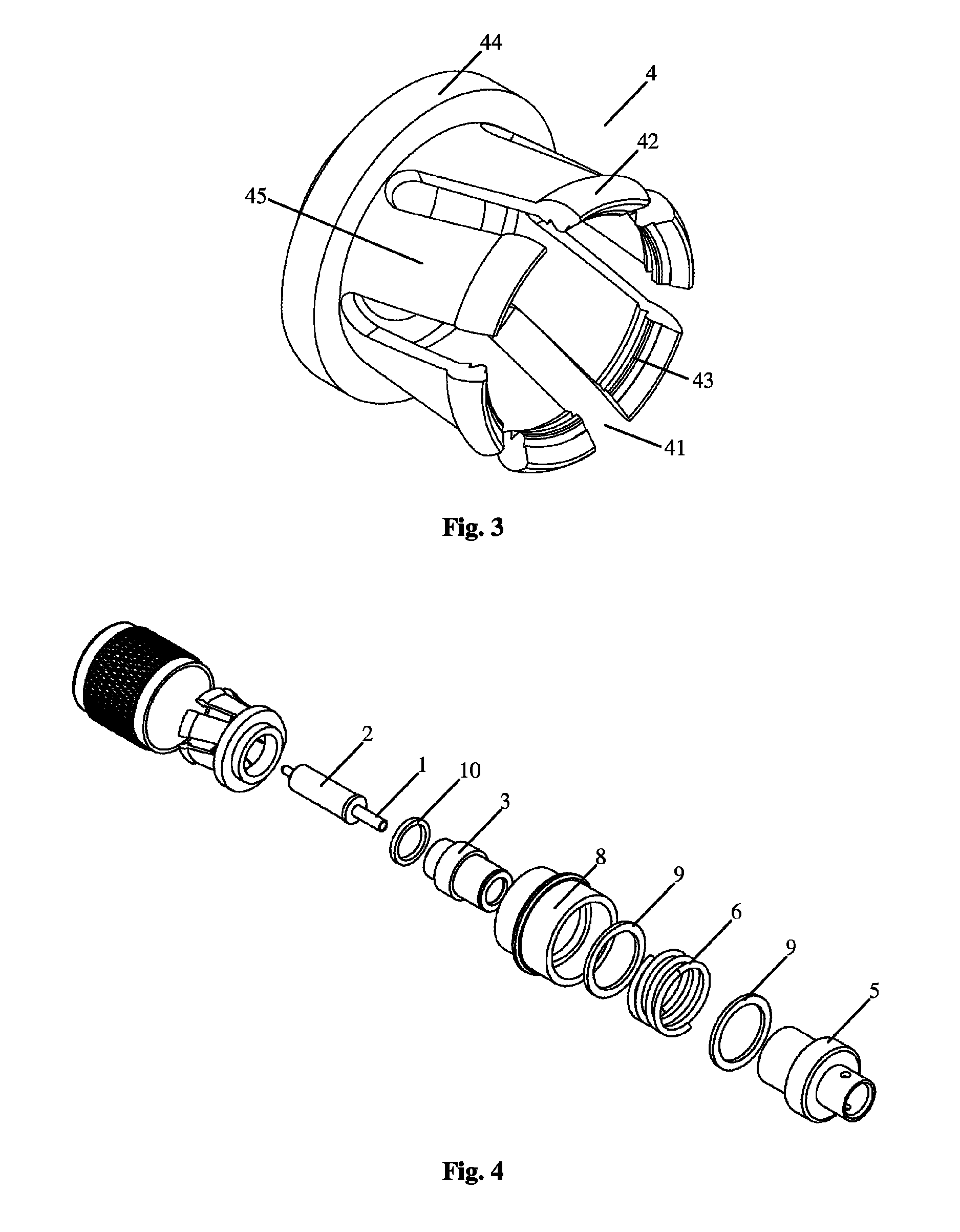 Quick self-locking thread coupling interface connector mechanism