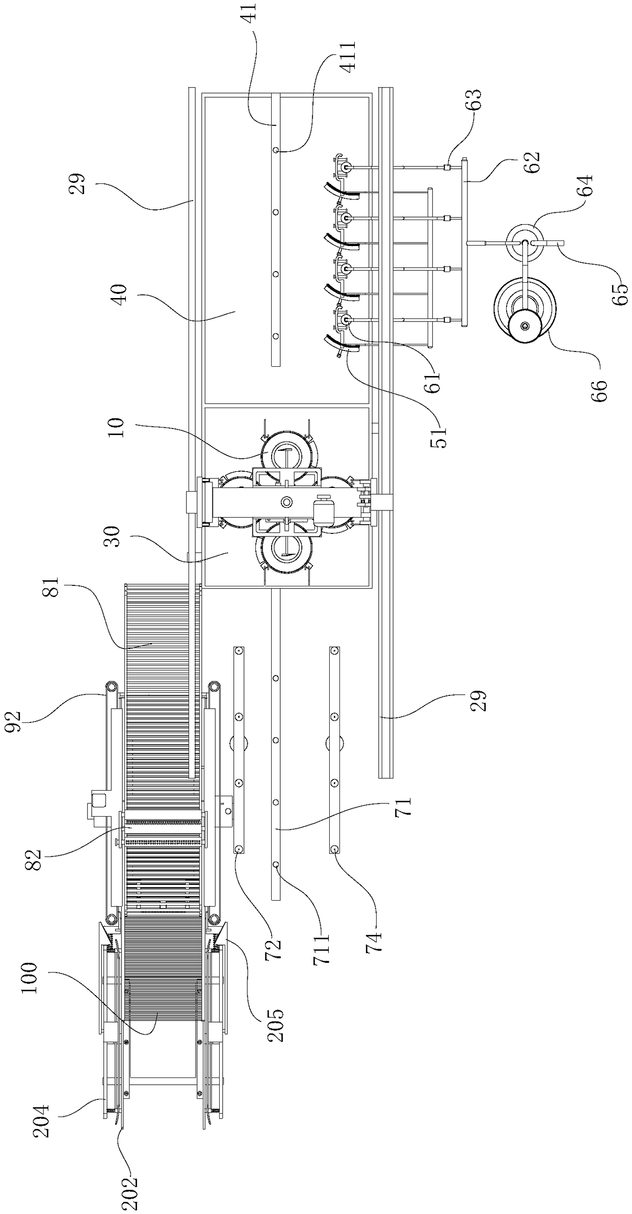 Automatic food processing system with material receiving device