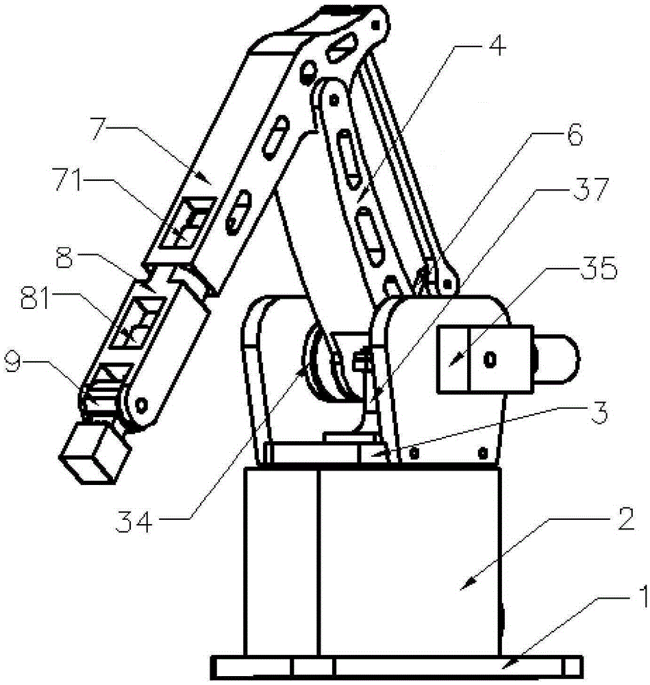 A five-degree-of-freedom robotic arm